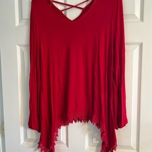 Red dress shirt